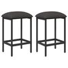 vidaXL Sgabello da bar 2 pcs Grigio Scuro 40 x 32 x 64 cm