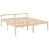 vidaXL Letto per Anziani con Testiera Bianco Super King Legno Massello
