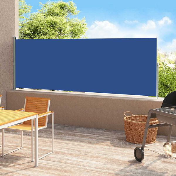 vidaXL Tenda Laterale Retrattile per Patio 180x500 cm Blu