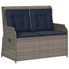vidaXL Panchina da giardino Grigio polyrattan