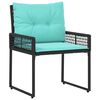 vidaXL Set di Mobili da Esterno con cuscino acciaio