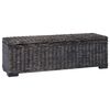 vidaXL Scatola di Stoccaggio Nero 110 x 35 x 45 cm