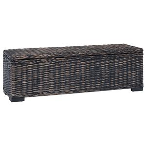 vidaXL Scatola di Stoccaggio Nero 110 x 35 x 45 cm