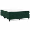 vidaXL Struttura Letto a Rete a Molle Verde Scuro 140x190 cm in Velluto