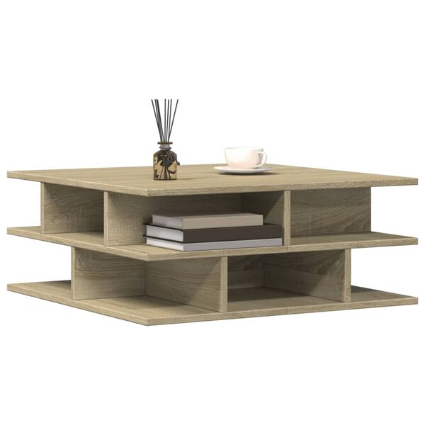 vidaXL Tavolino da Salotto Rovere Sonoma 70x70x29 cm Legno Multistrato