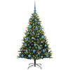 vidaXL Albero di Natale Artificiale Pieghevole 150 LED Verde 150 cm
