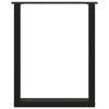 vidaXL Gambe per tavolo da pranzo a forma di U 2 pz nere 60x(72-73) cm in acciaio