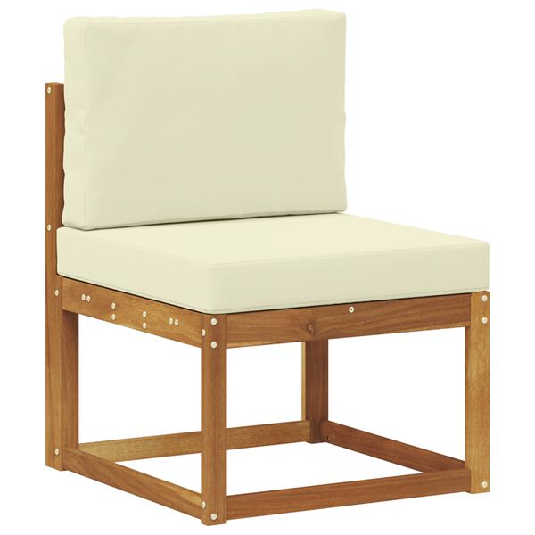 vidaXL Set di divani da esterno con cuscino 9 pcs Naturale e Crema