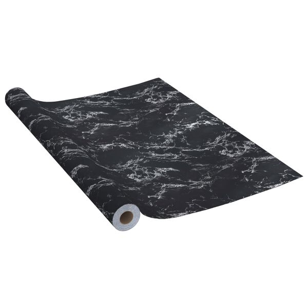vidaXL Pellicola Autoadesiva per Mobili Nero Pietra 500x90 cm in PVC