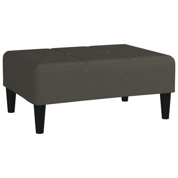 vidaXL Poggiapiedi Grigio Scuro 78x56x32 cm in Velluto