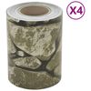 vidaXL Paravento Giardino 4 pz Aspetto Pietra Grigio 35x0,19 cm PVC