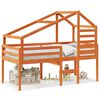 vidaXL Letto a Soppalco con Tetto Cera 90x190cm Legno Massello di Pino