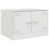 vidaXL Tavolino da Salotto Bianco 67x50x44 cm in Acciaio
