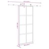 vidaXL Porta Scorrevole Ferramenta 90x205 cm Vetro Temperato Alluminio