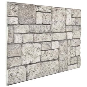 vidaXL Pannelli da parete 10 pcs Grigio 100 x 50 cm Schiuma EPS