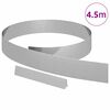 vidaXL Bordura per Prato Argento 450 x 0.05 x 15 cm Acciaio zincato
