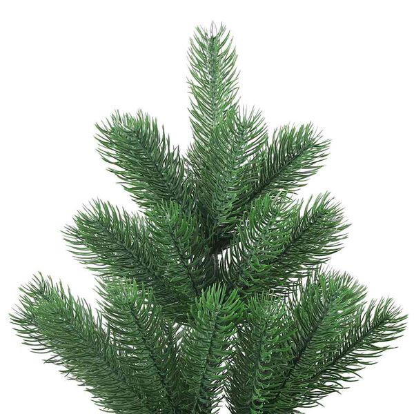 vidaXL Albero Natale Artificiale Nordmann LED Palline Verde 120 cm