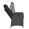 vidaXL Set da Pranzo da Giardino 7 pz Nero con Cuscini in Polyrattan