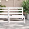vidaXL Divano Giardino Senza Braccioli Bianco 70x70x67cm Massello Pino