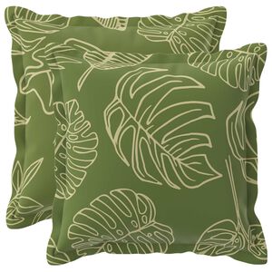 vidaXL Federa 2 pz HOUTEN Design a foglia 30 x 30 cm Poliestere