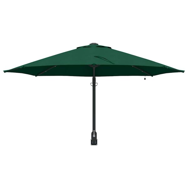vidaXL Ombrello da giardino Verde 248 x 248 x 148 cm