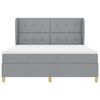 vidaXL Letto con molle e materasso Grigio Scuro 90x190 cm Tessuto