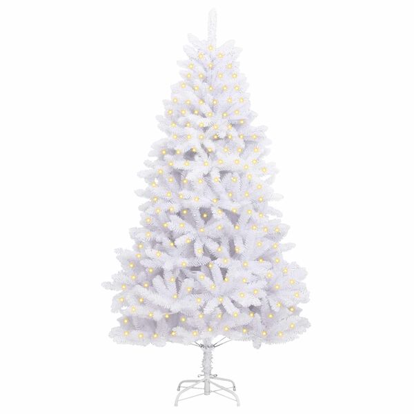 vidaXL Albero di Natale artificiale Bianco 180 cm PVC e Metallo