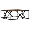 vidaXL Tavolino da Salotto Rovere Fumo 70x70x30cm in Legno Multistrato