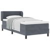 vidaXL Letto a molle con testiera Grigio scuro 100 x 200 cm Velluto