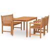 vidaXL Set da Pranzo per Giardino 4 pz in Legno Massello di Teak