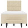 vidaXL Letto a molle con materasso Crema 120 x 200 cm Tessuto