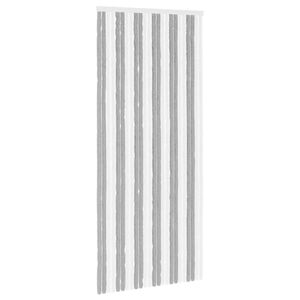 vidaXL Tenda per insetti in chenille Grigio e Bianco 100 x 230 cm