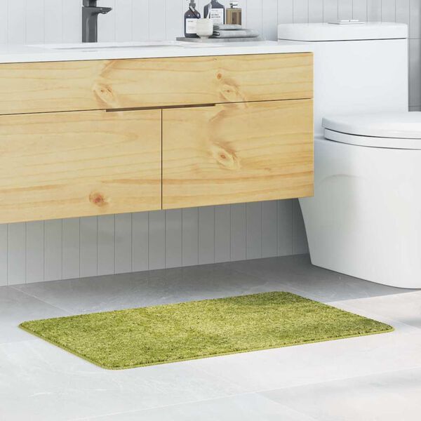 vidaXL Tappetino da bagno antiscivolo Verde 60 x 90 cm PP