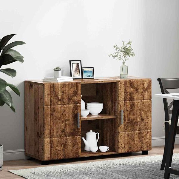 vidaXL Credenza con porta FLORIN Legno vecchio 88,5 x 30,5 x 55,5 cm