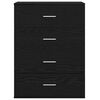 vidaXL Credenza Rovere Nero 60 x 39 x 80 cm Legno multistrato