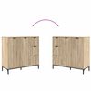 vidaXL Credenza Rovere Sonoma 89,5 x 33 x 82 cm Legno multistrato