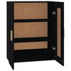 vidaXL Mobile a Parete Nero 69,5x32,5x90 cm in Legno Multistrato