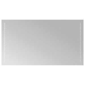 vidaXL Specchio da bagno LED Trasparente 90 x 50 cm vetro temperato