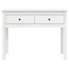 vidaXL Tavolo Consolle Bianco 100x35x75 cm in Legno Massello di Pino