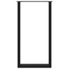 vidaXL Gambe per tavolo da bar a forma di U 2 pz nere 60x(110-111) cm in acciaio