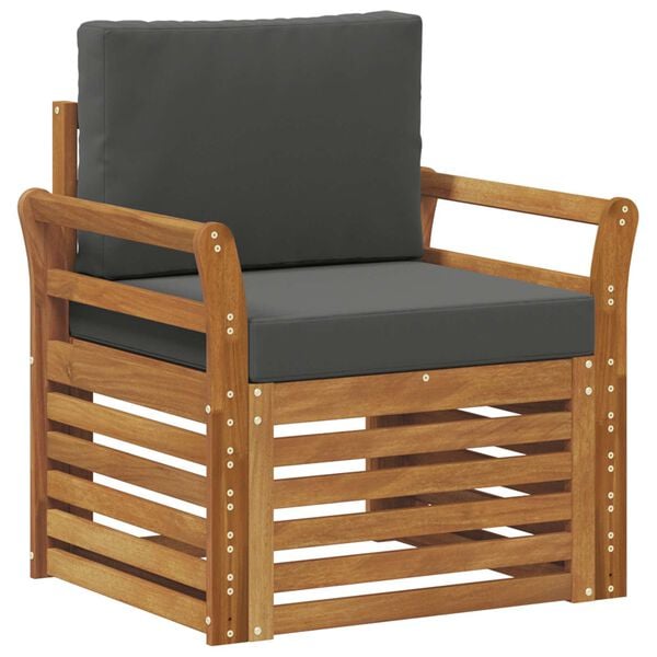 vidaXL Set di divani da esterno Legno di Acacia Massello e Poliestere