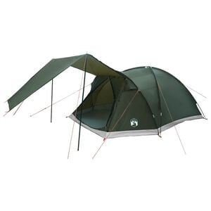vidaXL Tenda Capanna Verde militare 6 persone Poliestere e Acciaio