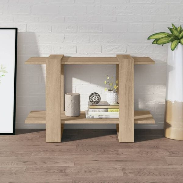 vidaXL Libreria/Divisorio Rovere Sonoma 80x30x51 cm