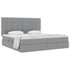 vidaXL Letto con contenitore e materasso Grigio chiaro 200 x 200 cm