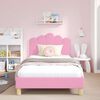 vidaXL Struttura letto per bambini con testata Rosa 90 x 200 cm