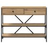 vidaXL Tavolo consolle con cassetto Marrone 100 x 34,5 x 75 cm legno