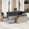 vidaXL Set Divano da Giardino 8pz con Cuscini Grigio Chiaro Polyrattan
