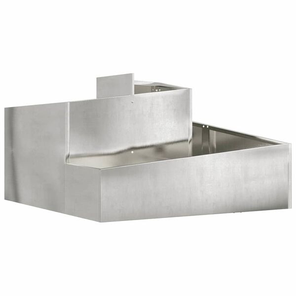vidaXL Vaso da giardino Argento 60 x 60 x 50 cm Acciaio inossidabile