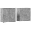 vidaXL Credenze 2 pz Grigio Cemento 79x38x80 cm in Legno Multistrato