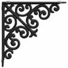 vidaXL Supporti per mensole da parete 12 pz Nero 9,5 x 9,5 x 3 cm